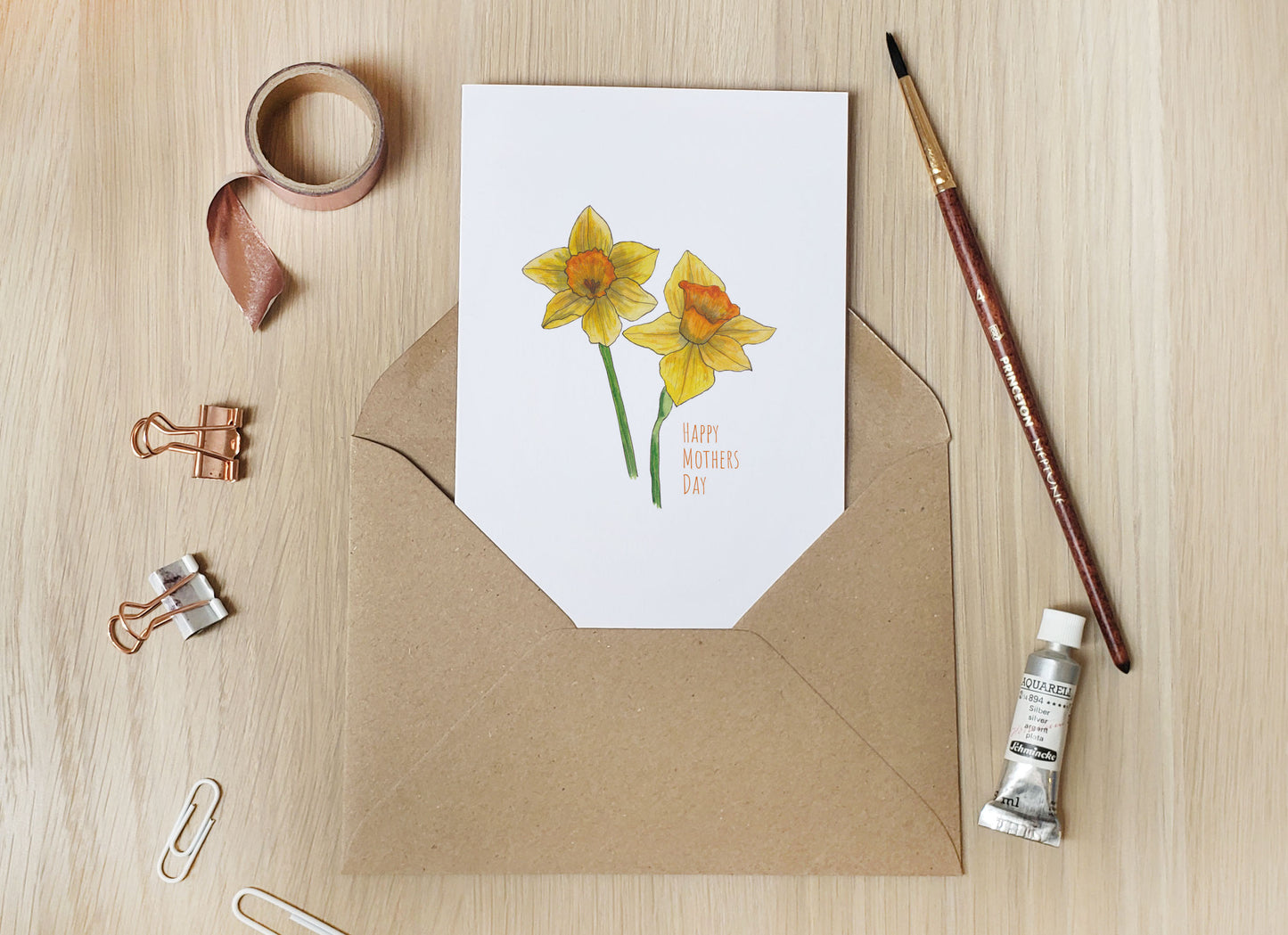 Mothers Day Daffodils - Greeting Card
