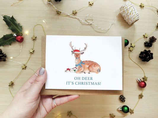 Oh Deer Christmas Card