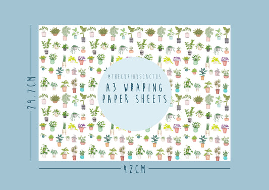 Plant Alphabet A3 Wrapping Paper