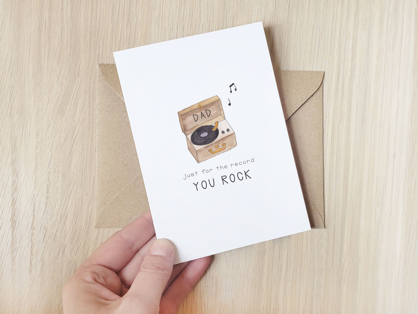 Dad, Just for the Record You Rock! - Greeting Card