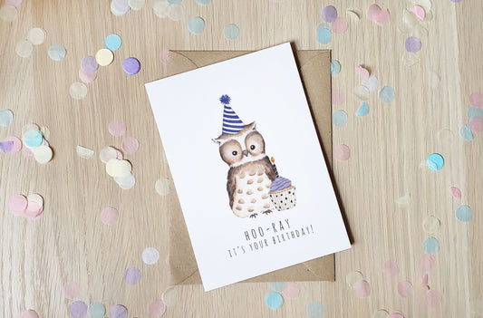 Hoo-ray it's your birthday - Greeting Card
