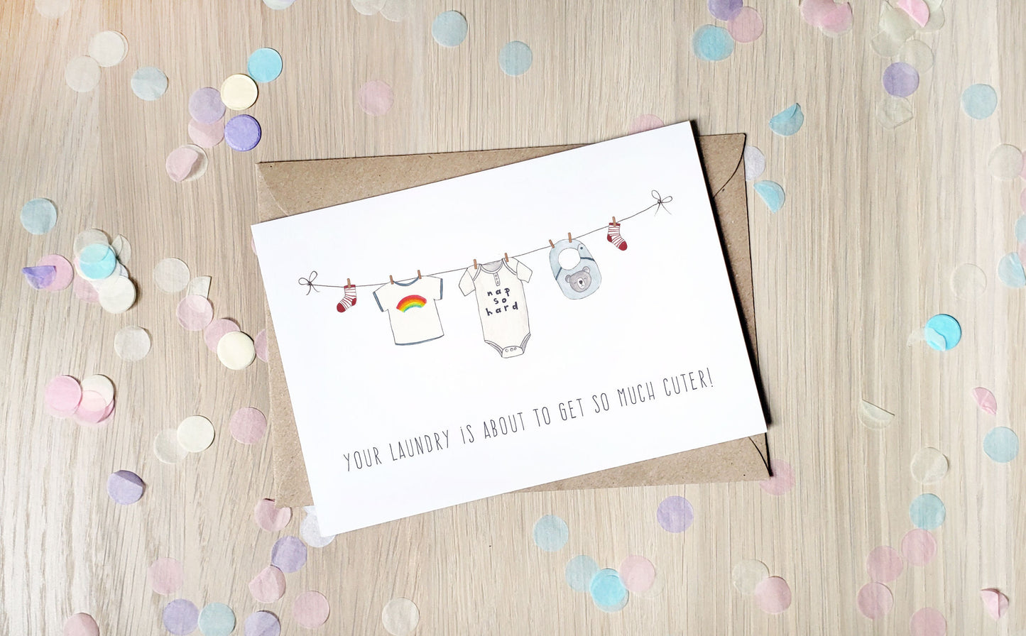 Cute Laundry - Greeting Card