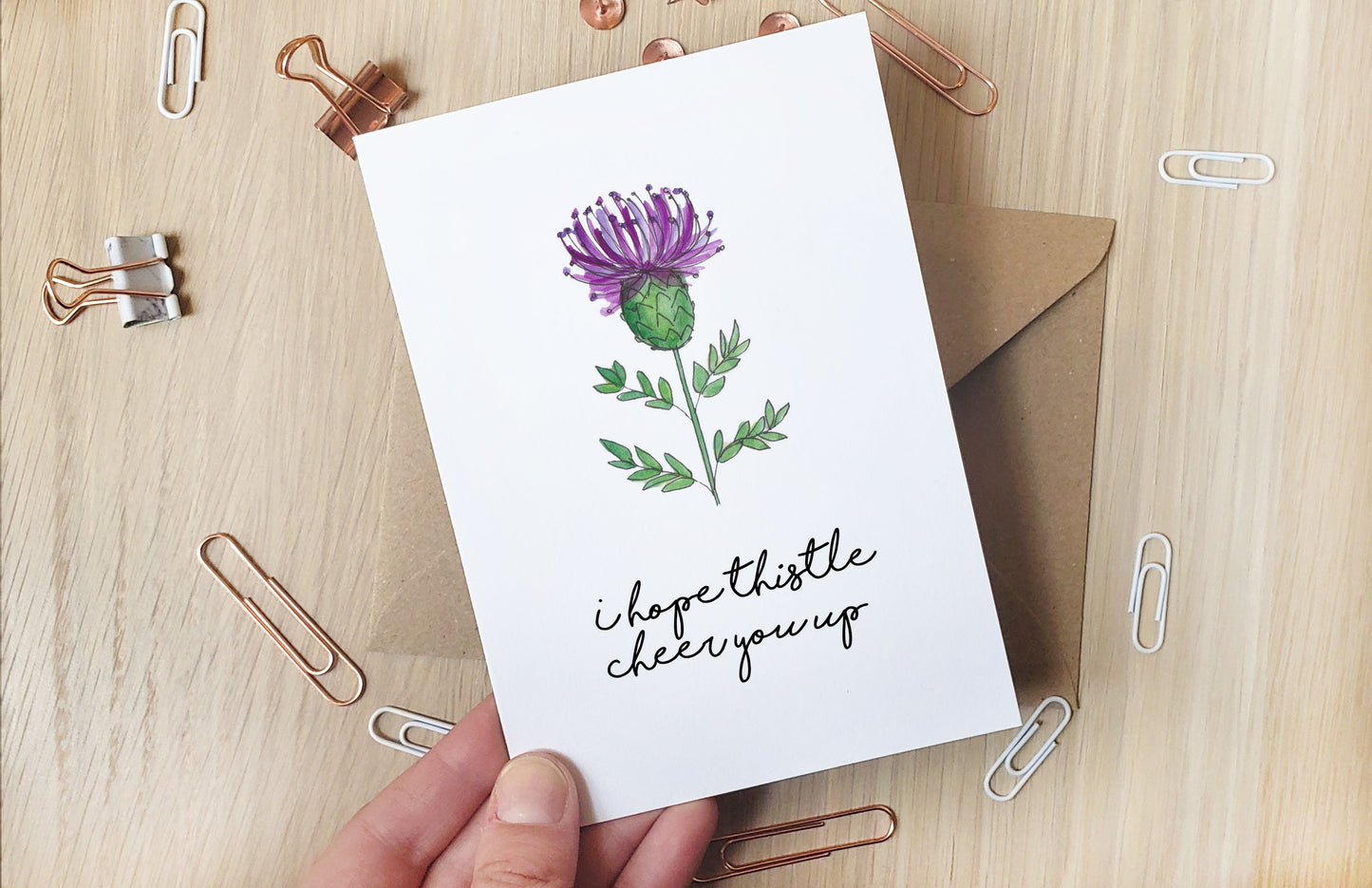 I hope thistle cheer you up - Greeting Card
