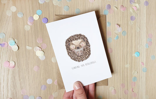 Sending You Hedgehugs - Greeting Card