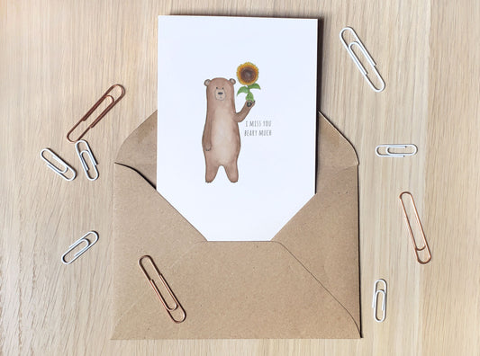 I Miss You Beary Much - Greeting Card