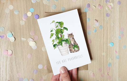 You are Puurrrfect - Greeting Card