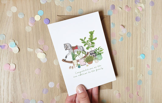 New Addition to the Plant Family - Greeting Card
