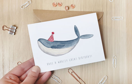 Have a Whaley Good Birthday - Greeting Card