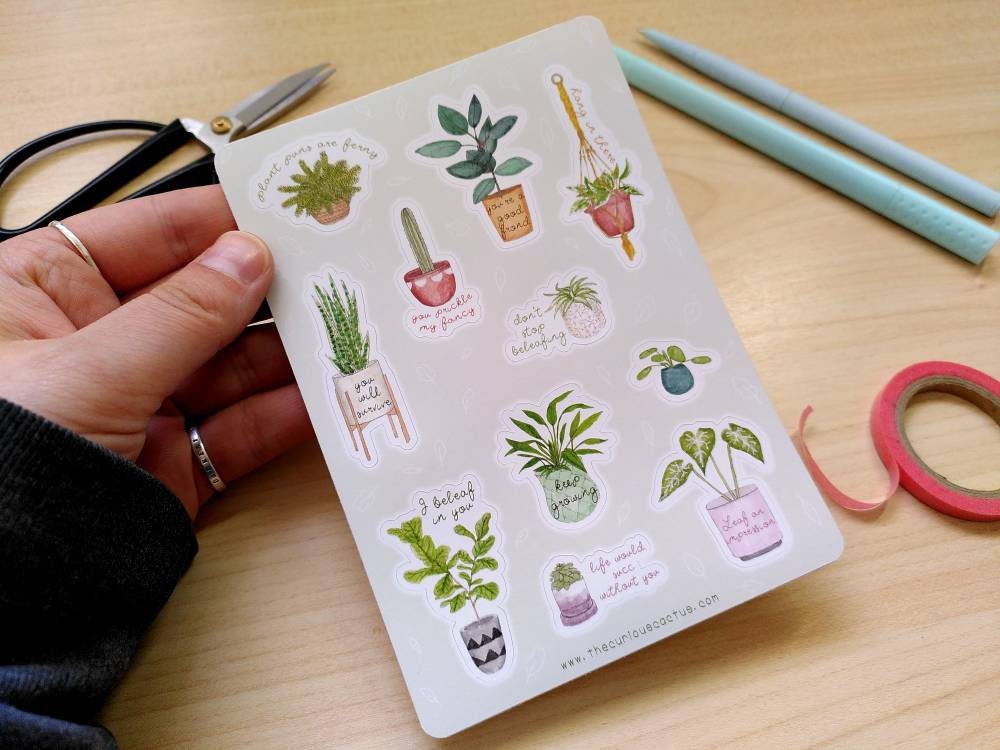 Positive Plant Sticker Sheet