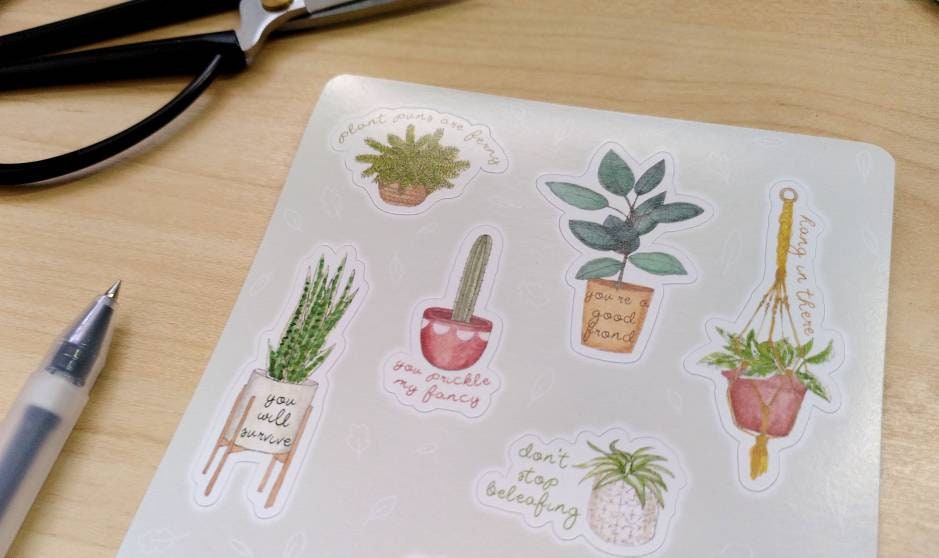 Positive Plant Sticker Sheet