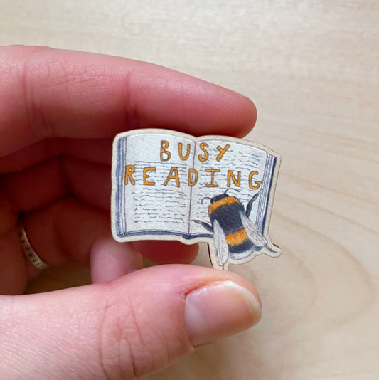 Busy Reading Books Pin