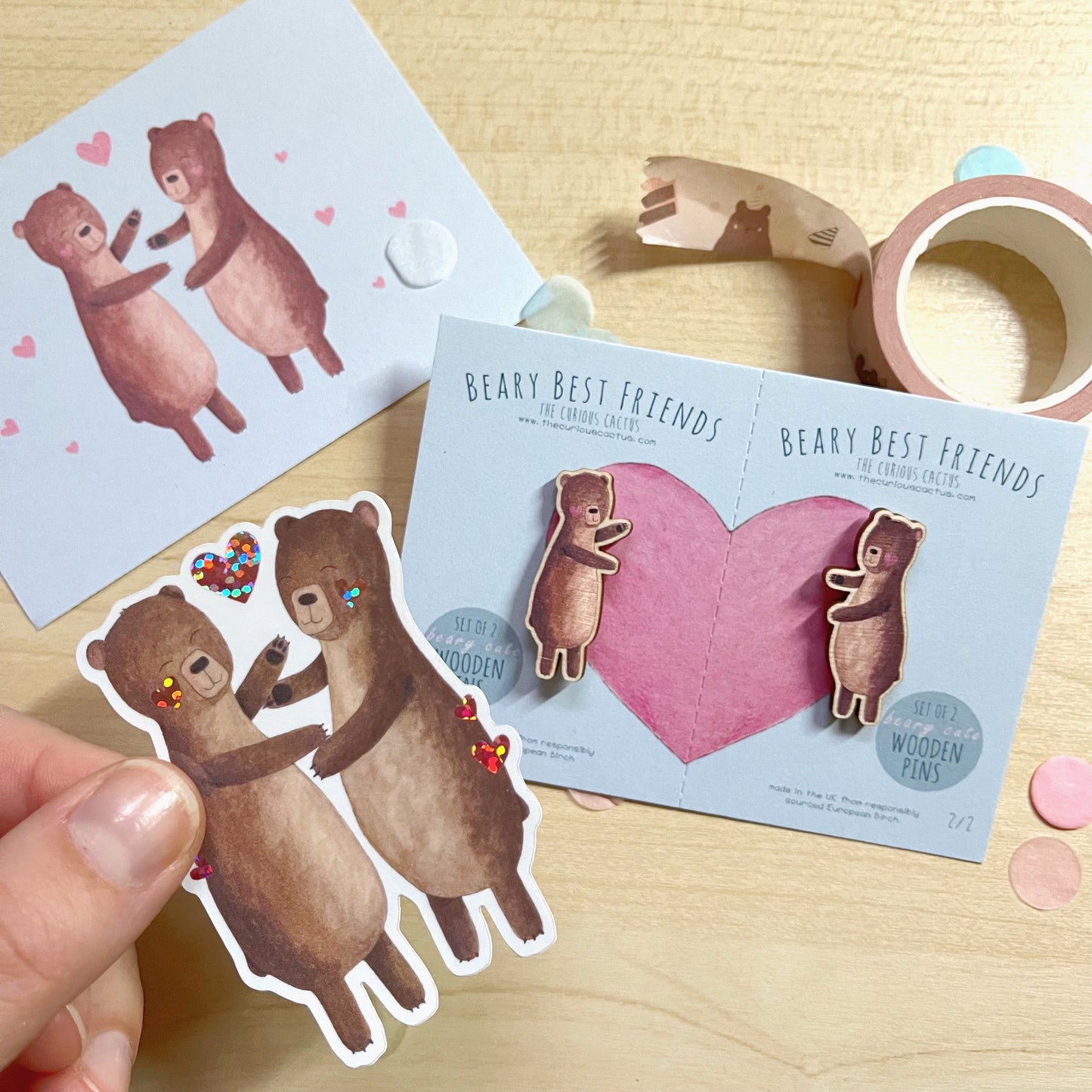 Bestie Bear Pin Set
