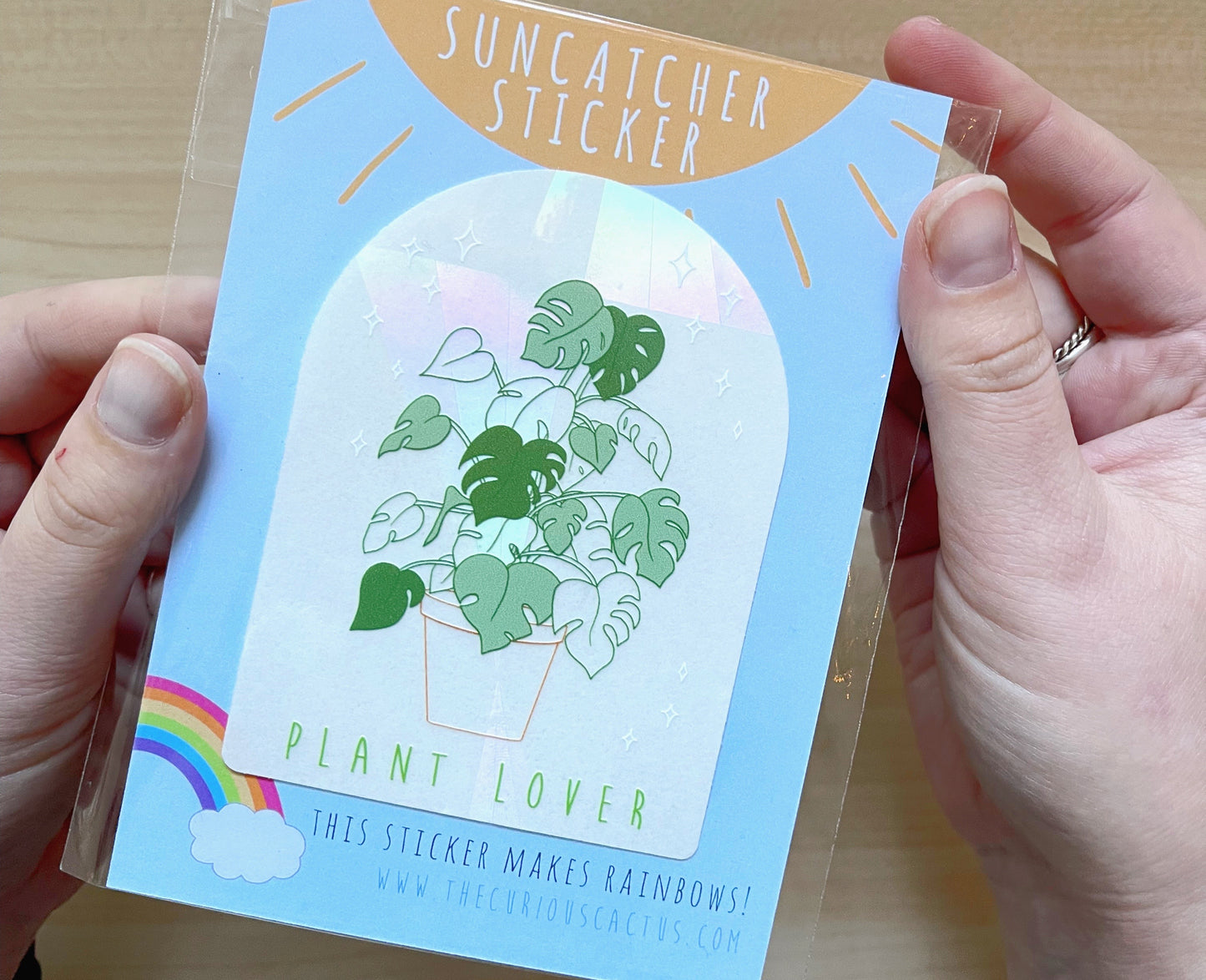 Plant Lover Monstera Suncatcher Sticker