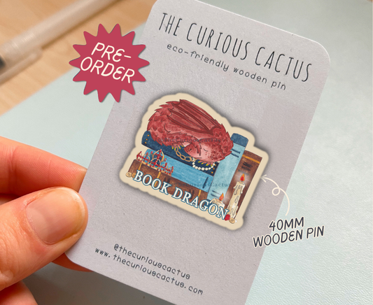 Book Dragon Pin