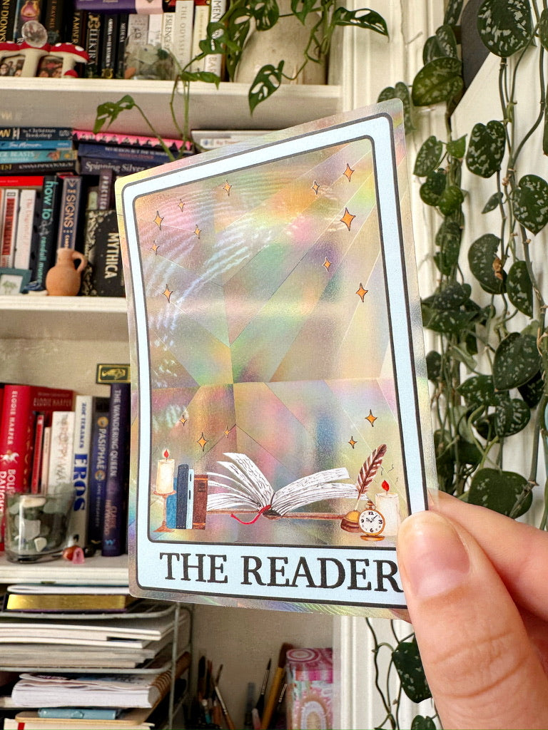 The Reader Tarot Suncatcher Sticker