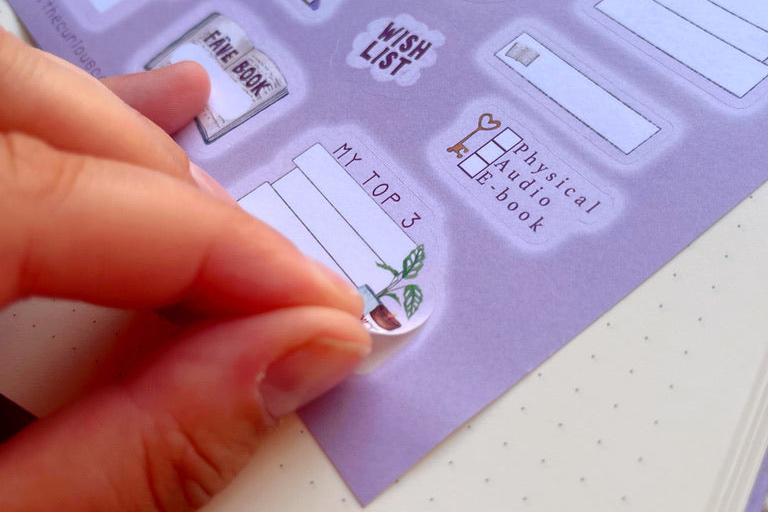 Reading Dashboard Planner Sticker Sheet