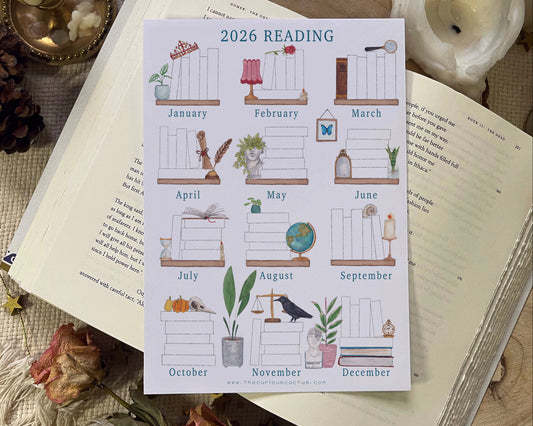 5 Books Monthly 2026 Reading/Book Tracker Planner Page