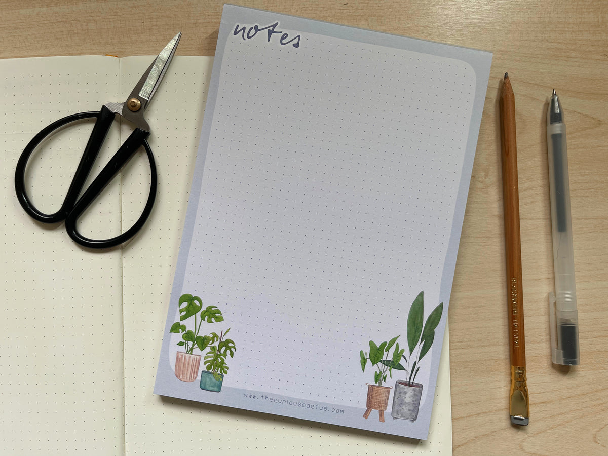 Cute Plant Notes.pdf Plant Notes A5 Notepad – The Curious Cactus