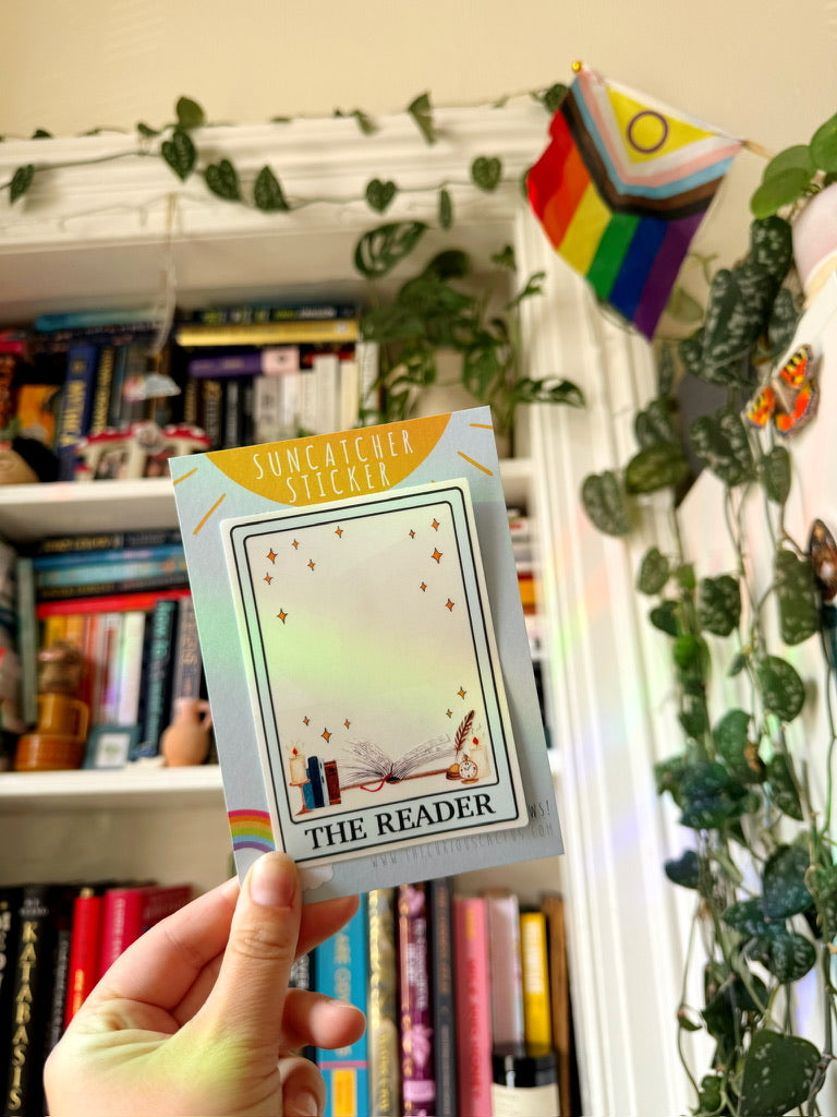 The Reader Tarot Suncatcher Sticker