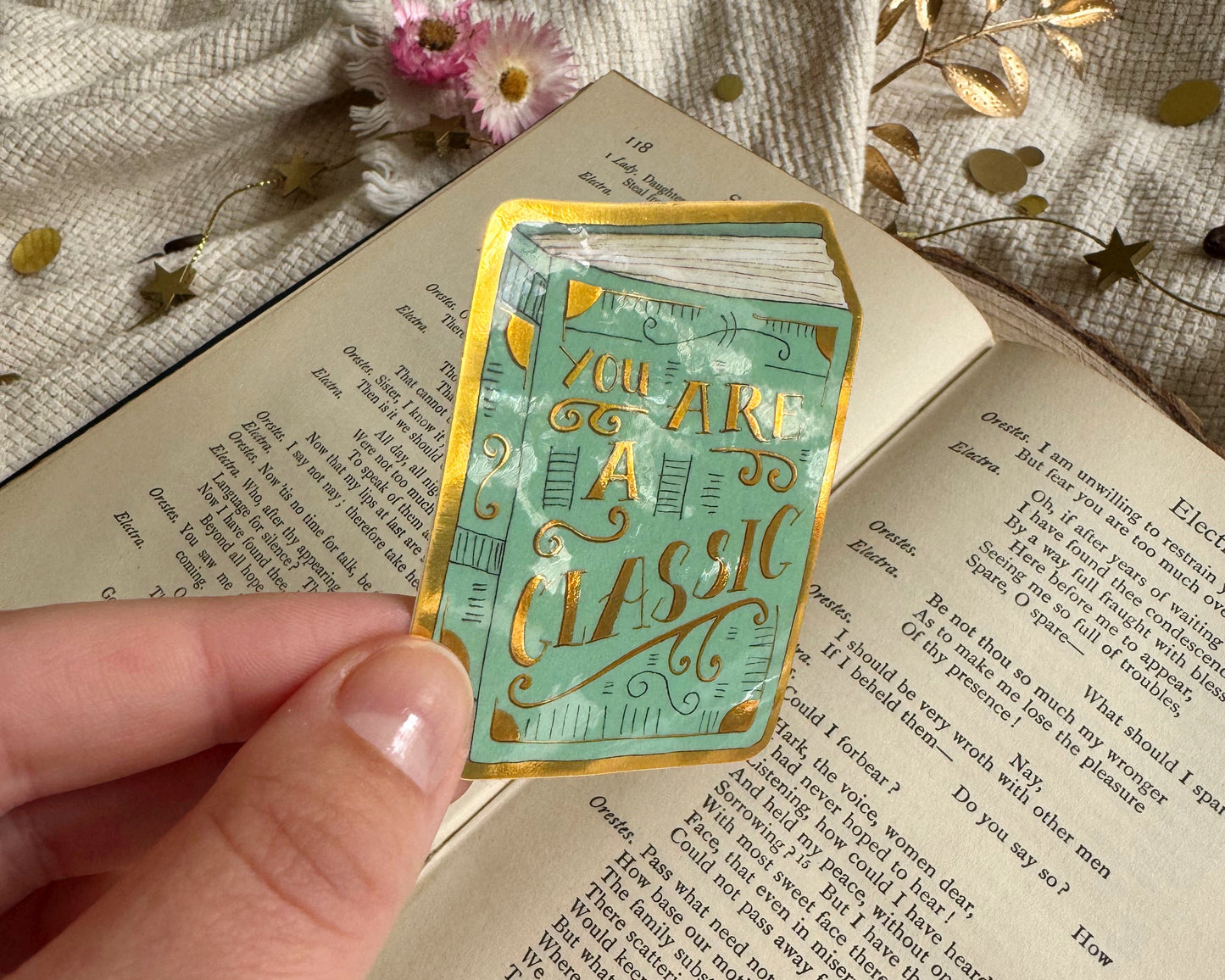 You are a Classic Book Sticker