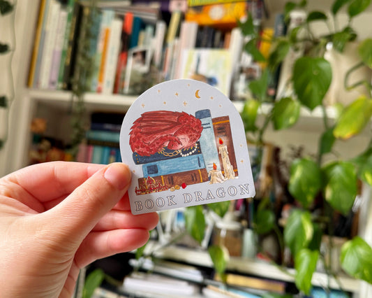 Book Dragon Sticker