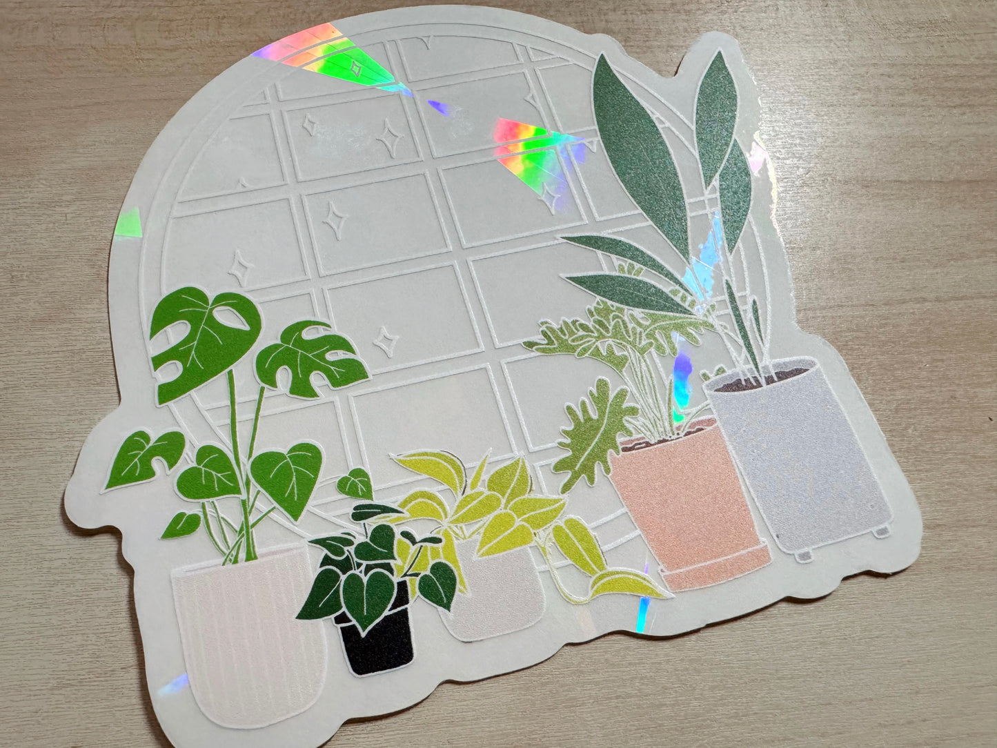 SECONDS Plant Window Suncatcher Sticker