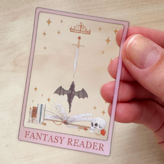 The Fantasy Reader Tarot Clear Sticker