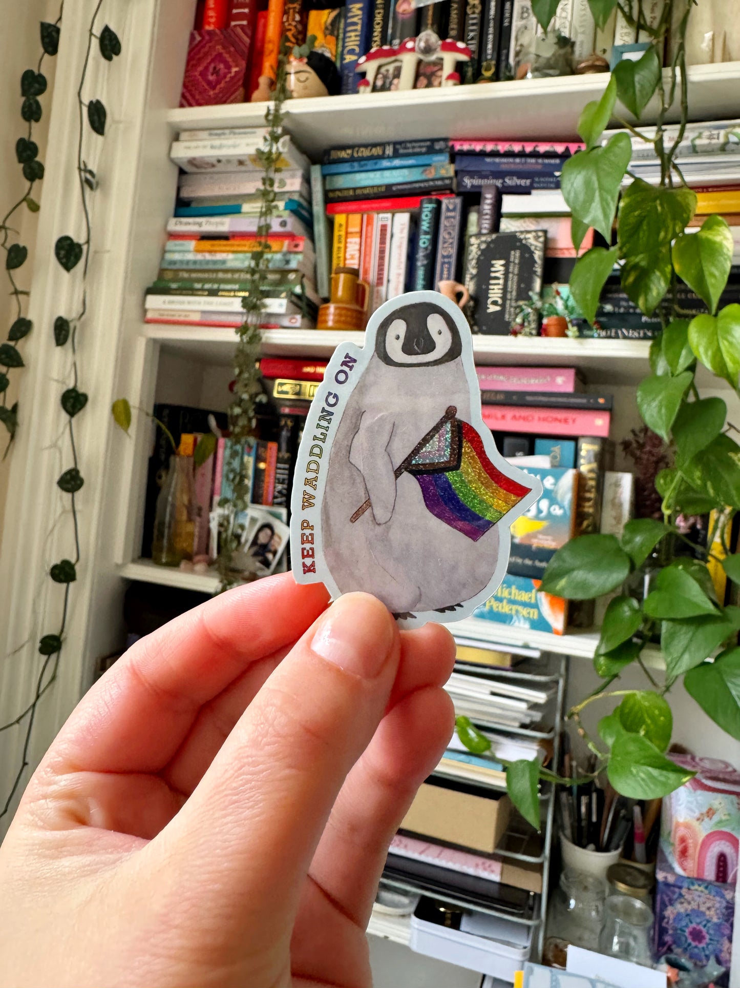 Keep Waddling On Pride Penguin Sticker