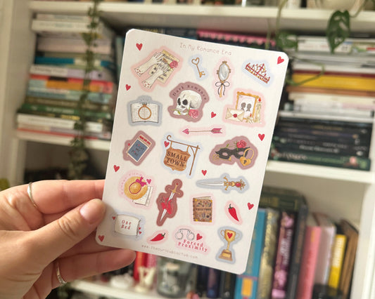 Romance Reading Era Sticker Sheet