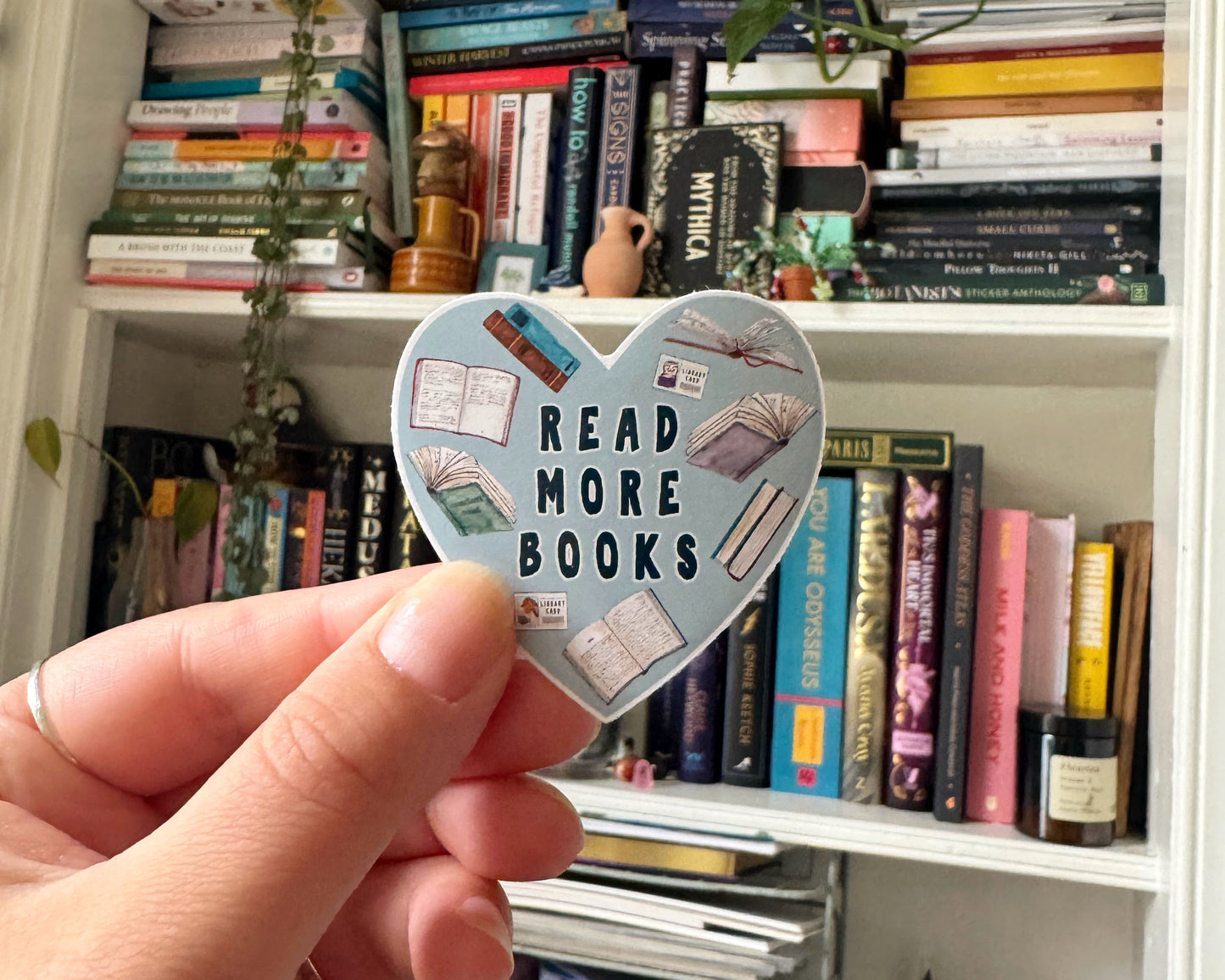 Read More Books Heart Sticker