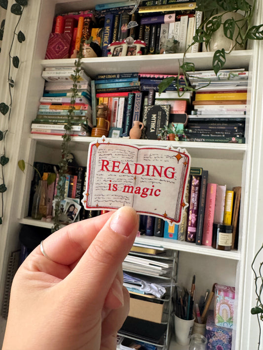 Reading is Magic Clear Vinyl Sticker