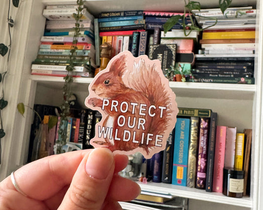 Protect Our Wildlife Squirrel Sticker