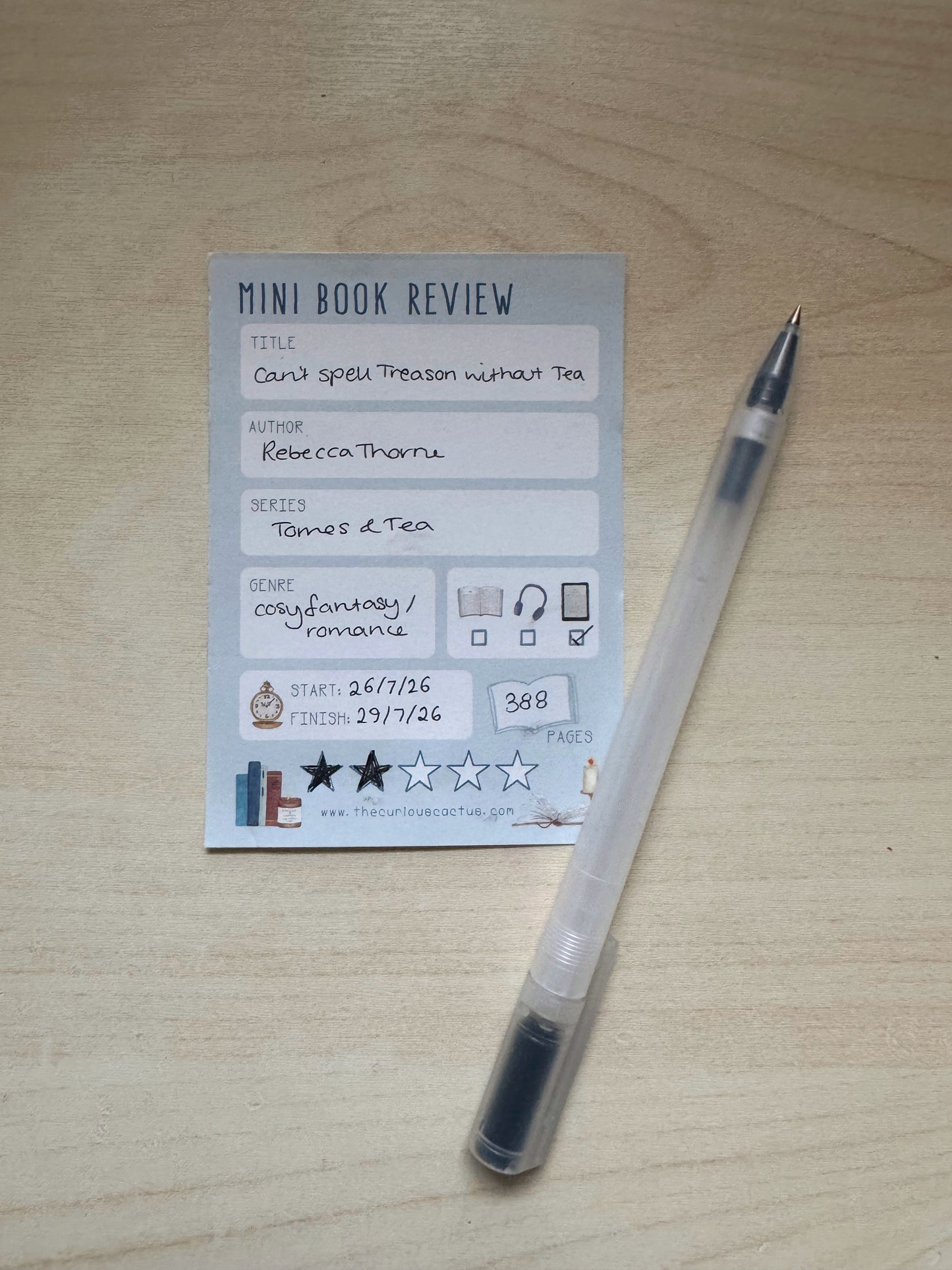 Mini Book Review A7 Notepad