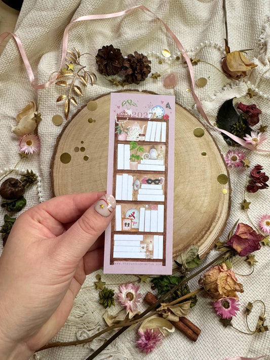 2027 - Romance 50 Book Reading Tracker Bookmark