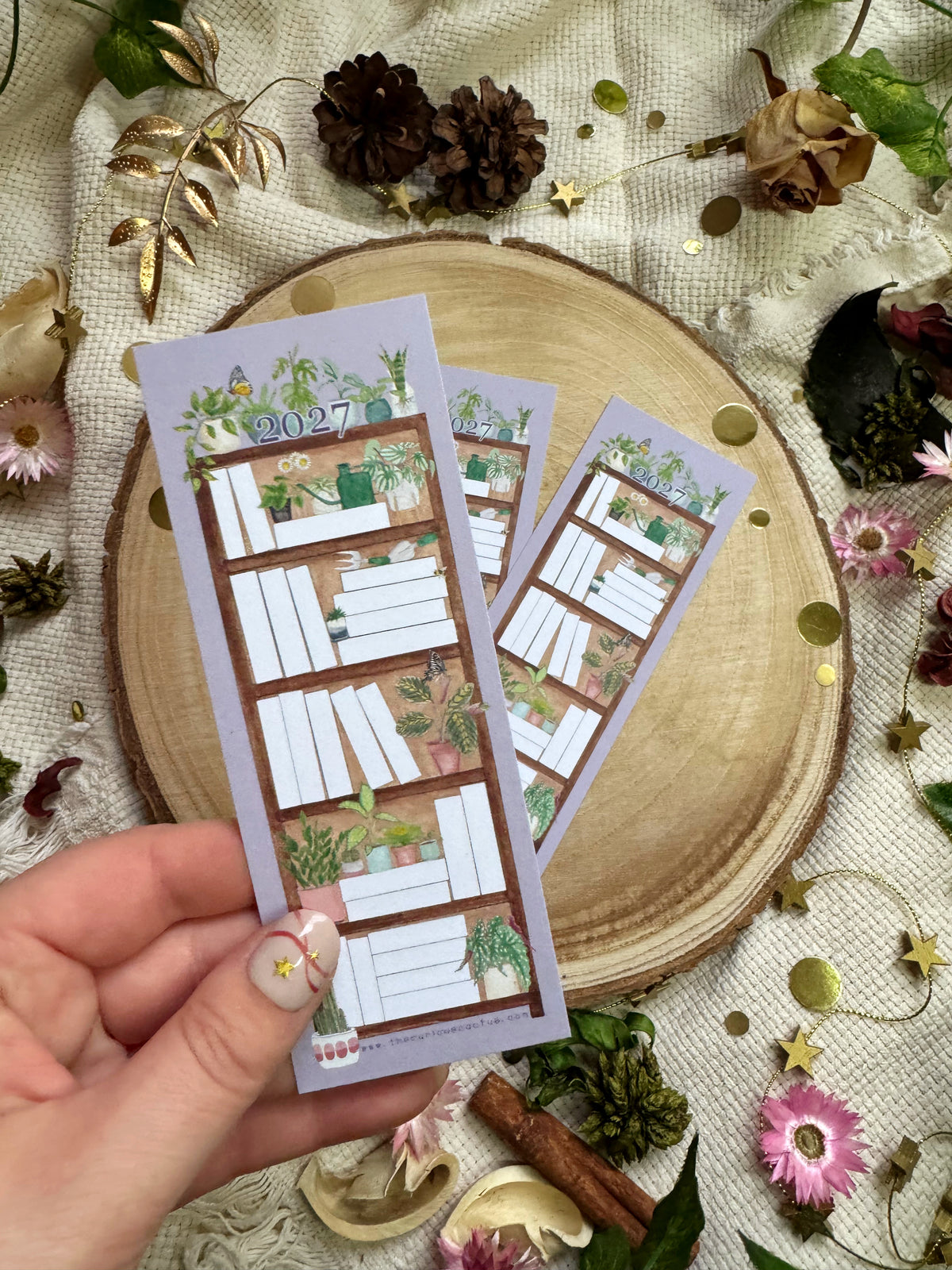 2027 - Plants 50 Book Reading Tracker Bookmark