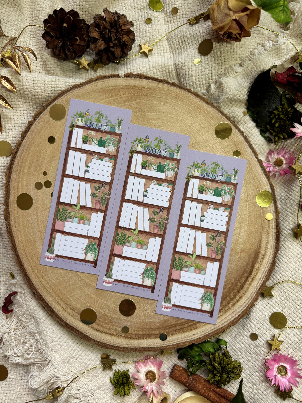 2027 - Plants 50 Book Reading Tracker Bookmark