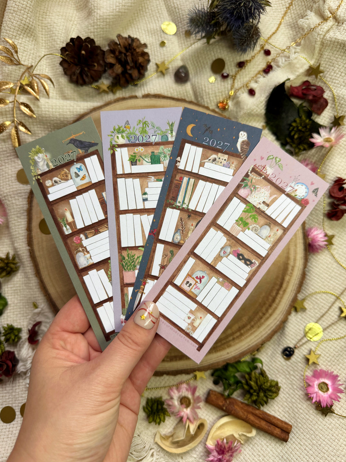 2027 - Plants 50 Book Reading Tracker Bookmark