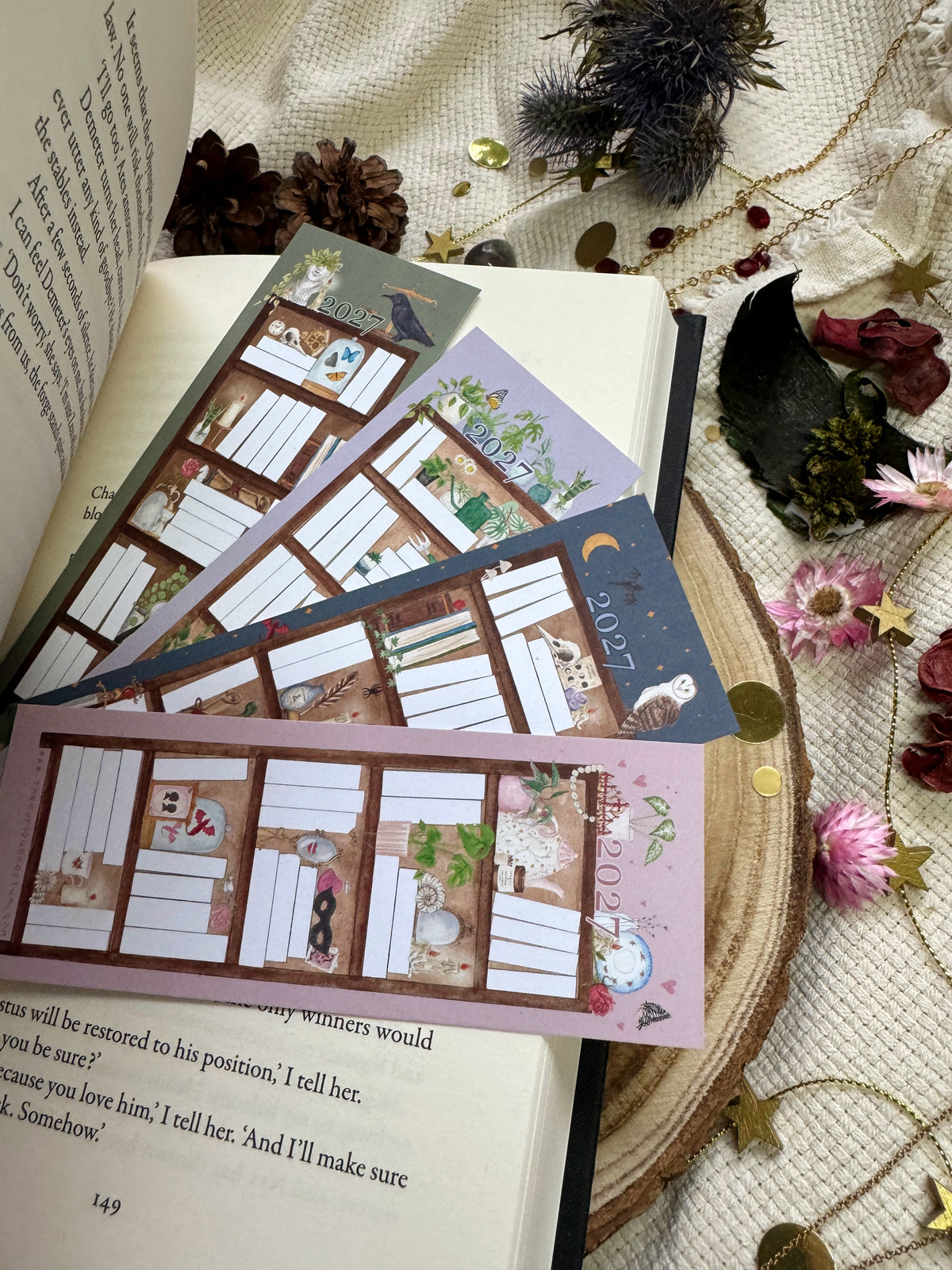 2027 Reading Tracker Bookmark Set