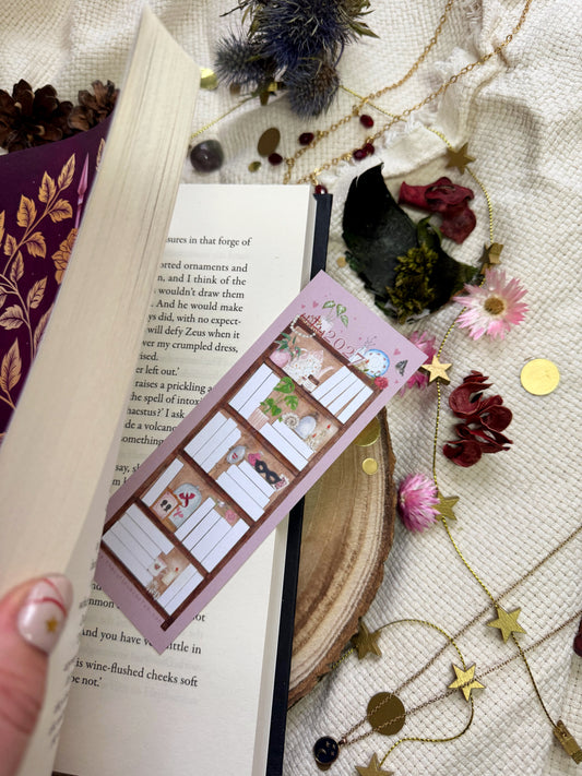 2027 - Romance 50 Book Reading Tracker Bookmark