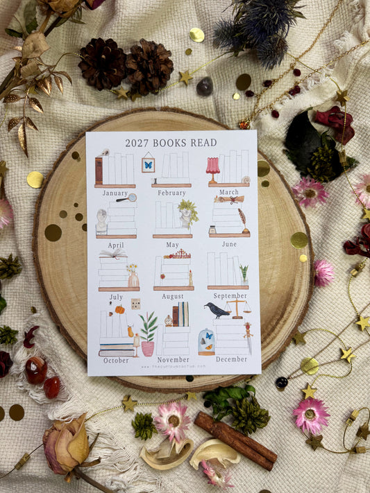 5 Books Monthly 2027 Reading/Book Tracker Planner Page