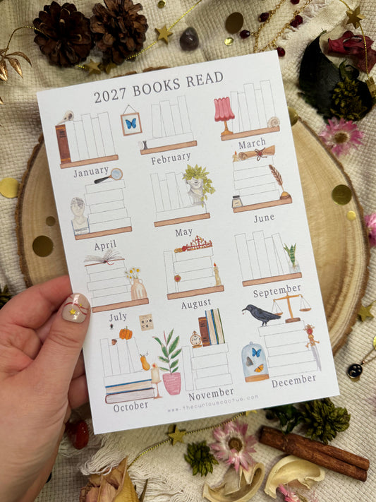 5 Books Monthly 2027 Reading/Book Tracker Planner Page