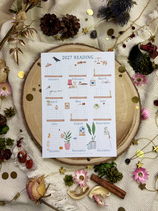 10 Books Monthly 2027 Reading/Book Tracker Planner Page