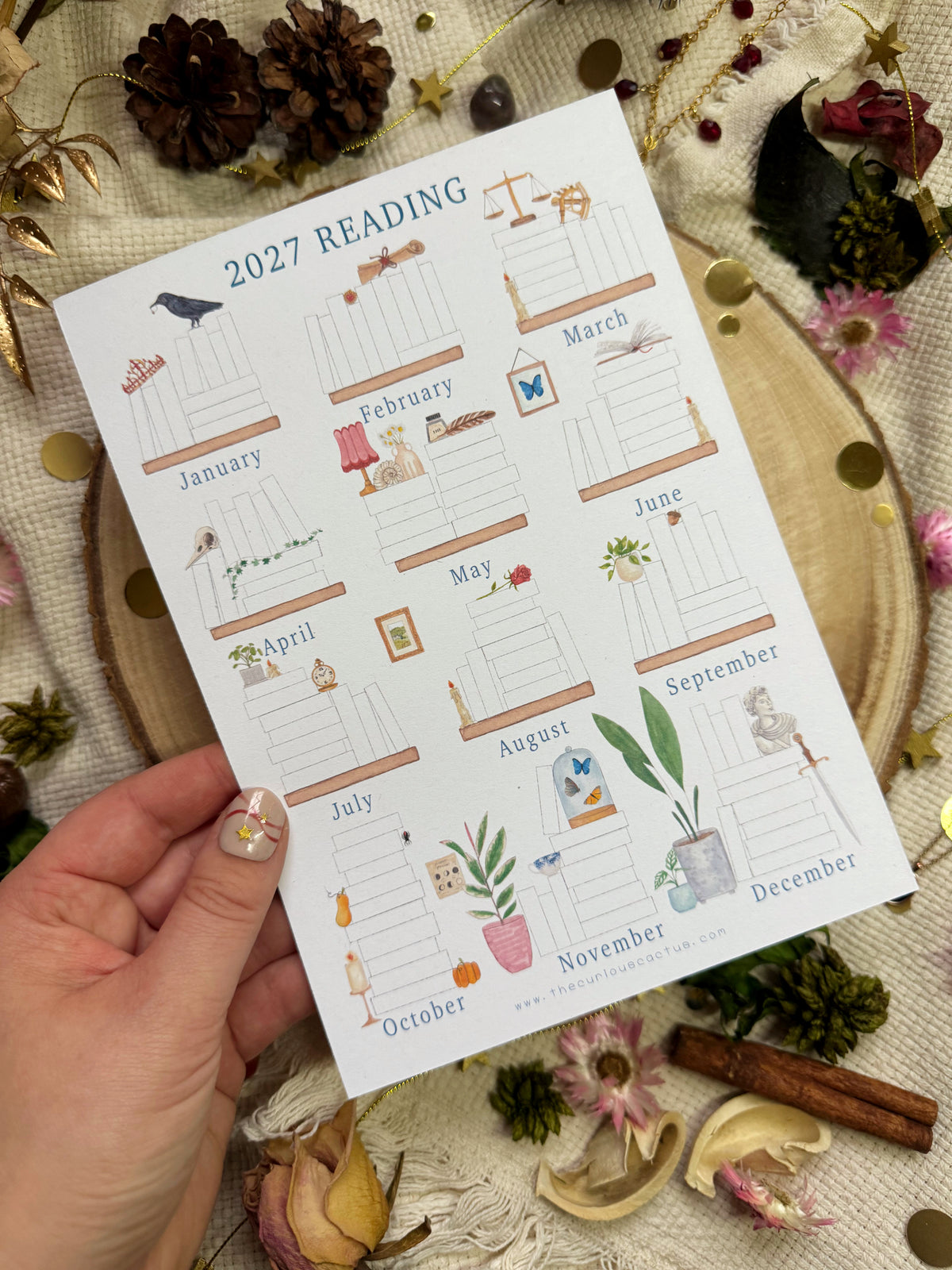 10 Books Monthly 2027 Reading/Book Tracker Planner Page