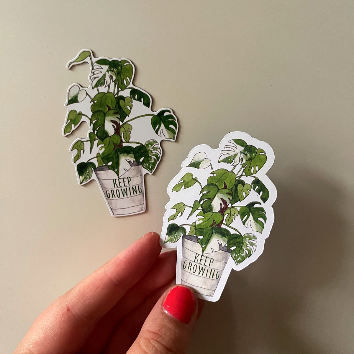 Plant Puns Decorative Magnets - Keep Growing