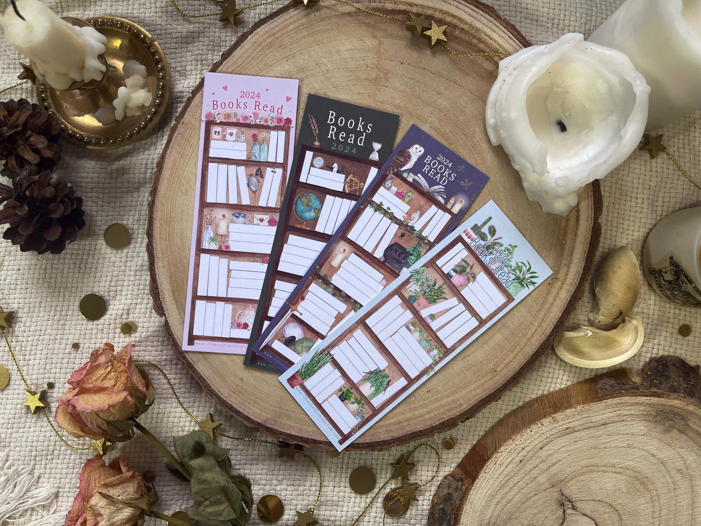 2024 - Fantasy 50 Book Reading Tracker Bookmark
