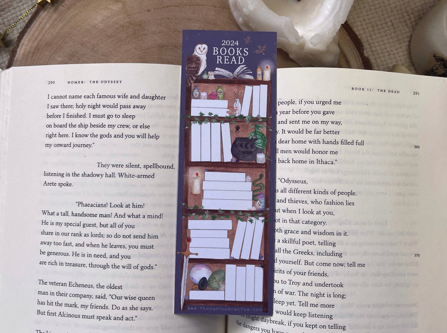2024 - Fantasy 50 Book Reading Tracker Bookmark