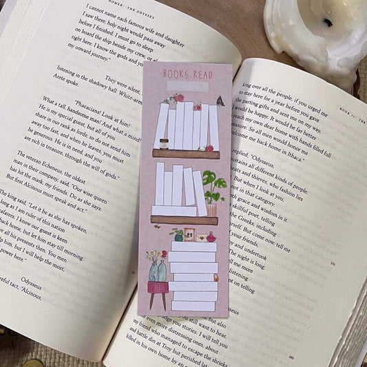 Romance 20 Book Reading Tracker Bookmark - Undated