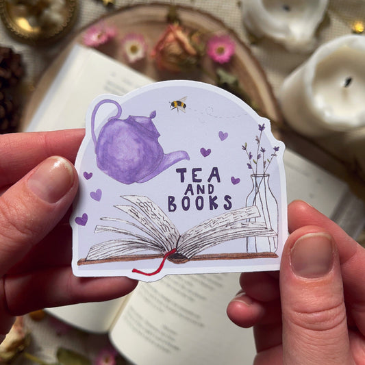 Tea and Books Sticker