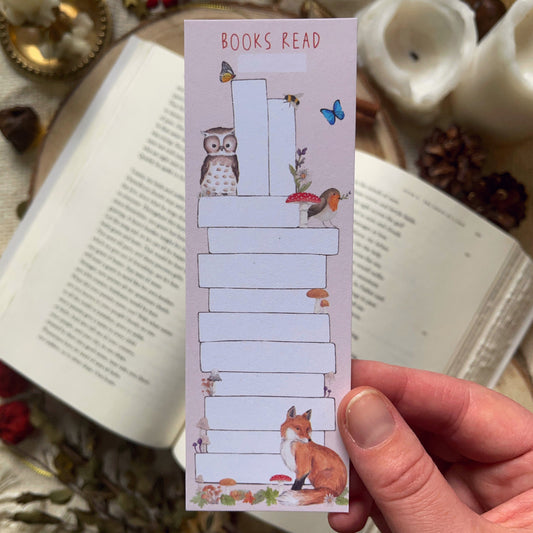 Cottagecore 12 Book Reading Tracker Bookmark