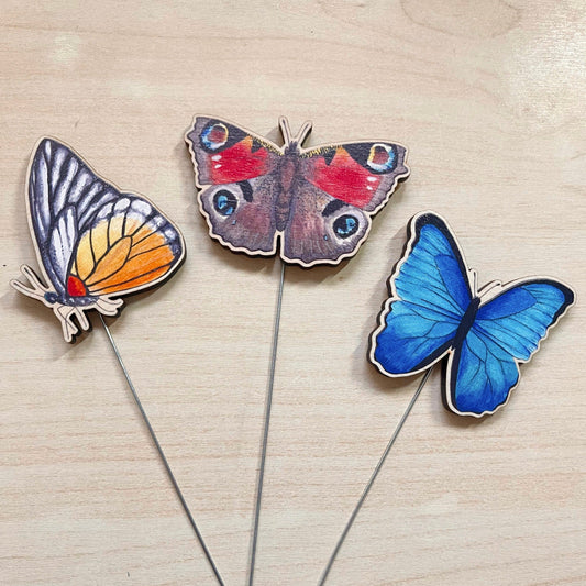 SECONDS Butterfly Plant Pot Pals (Wire stake)